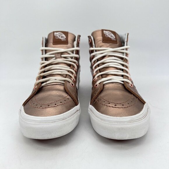 Vans Off The Wall Unisex Size 7M 8.5W Sneaker Shoes Metallic Gold 721277 - Picture 3 of 12